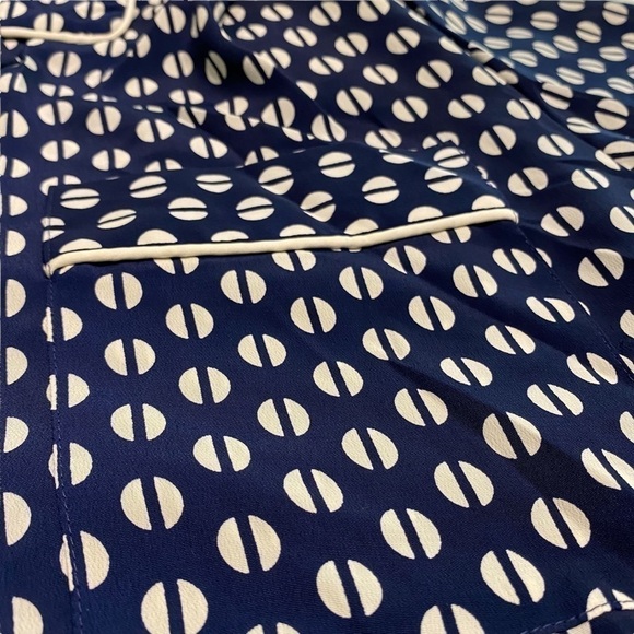 Haberdashery by Leslie Fay pajama Top, Navy/White, size 14 - Picture 3 of 7